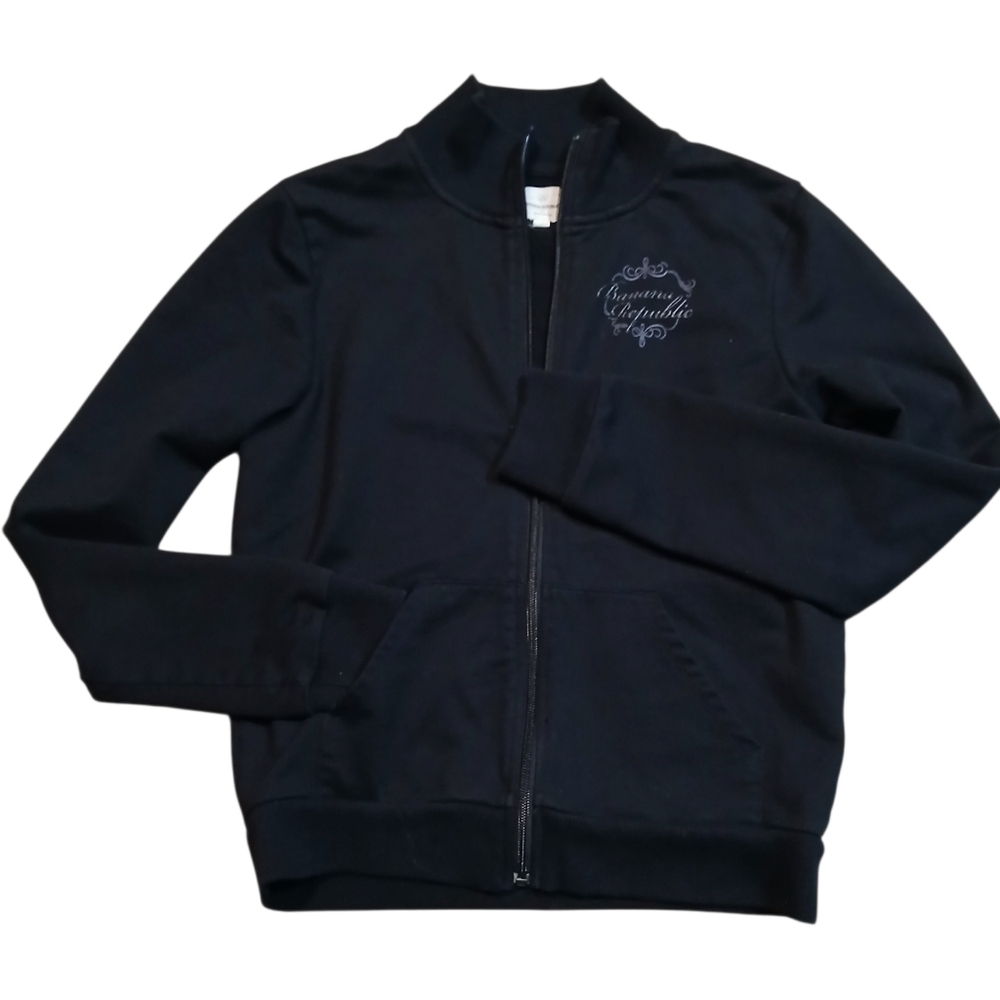 🥰Banana Republic Women's Size Medium Black Zip-Up Sweater🥰🥰🥰